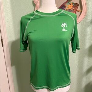 Green Teen’s UV Top with Palm Tree Logo